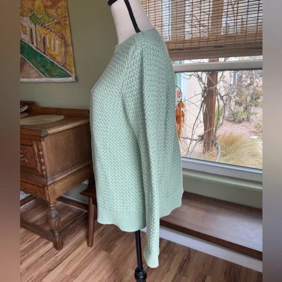 L.L. Bean Basketweave Boatneck Sweater - Picture 2 of 10